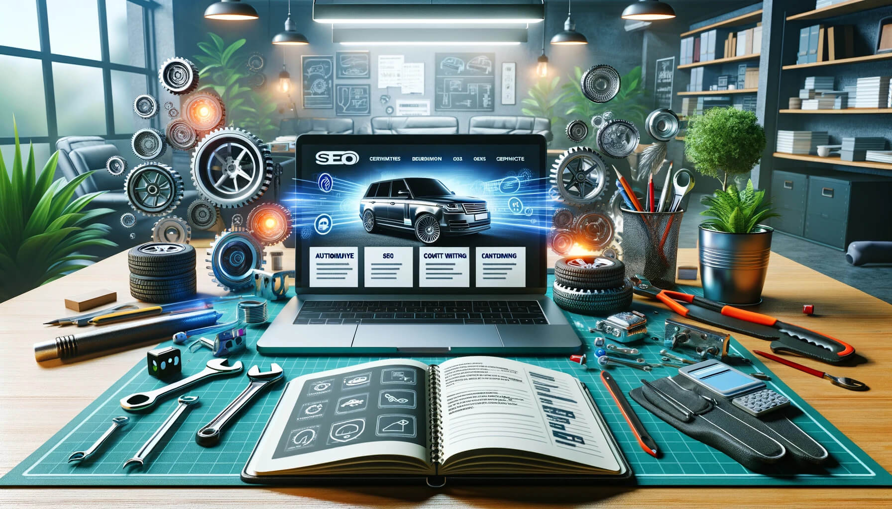 Variety of professional services for automotive businesses at Anar.Parts, including web development and SEO content creation